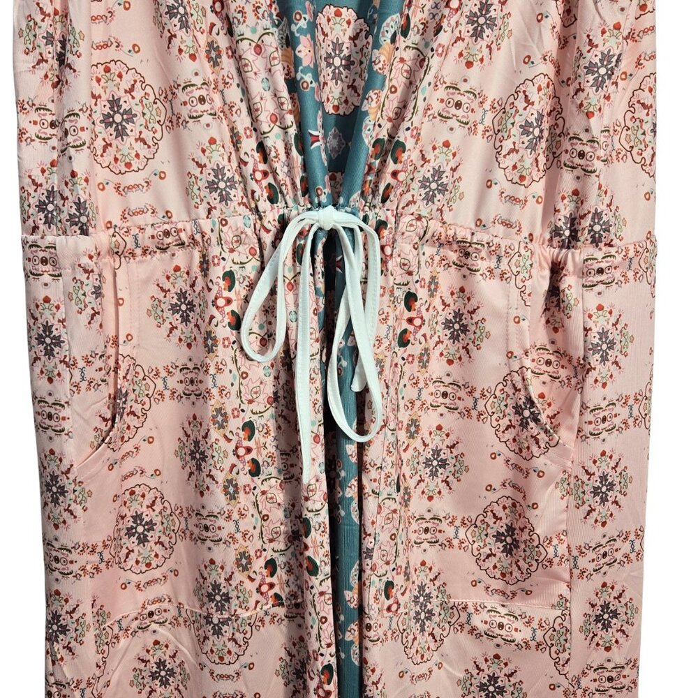 NWT | AIMAGE Floral Medallion Swimsuit Cover-Up | Tie Front | Size Large - Picture 4 of 7